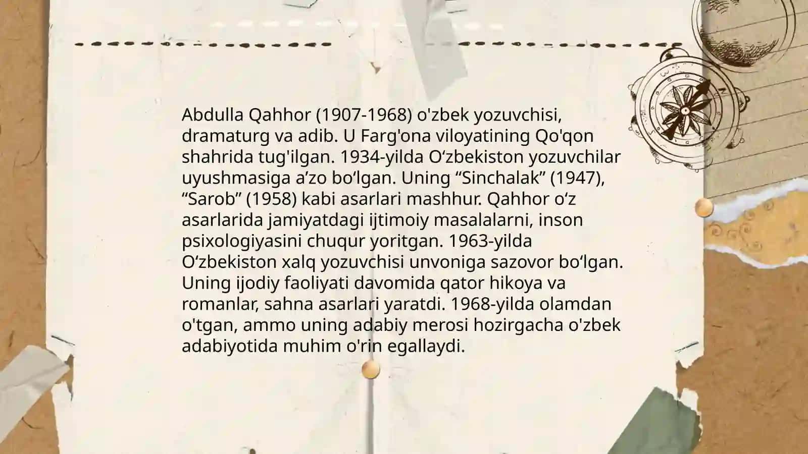 Abdulla Qahhor satirik hikoyalar ustasi 3