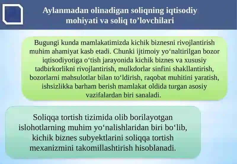 Aylanmadan olinadigan soliq 3