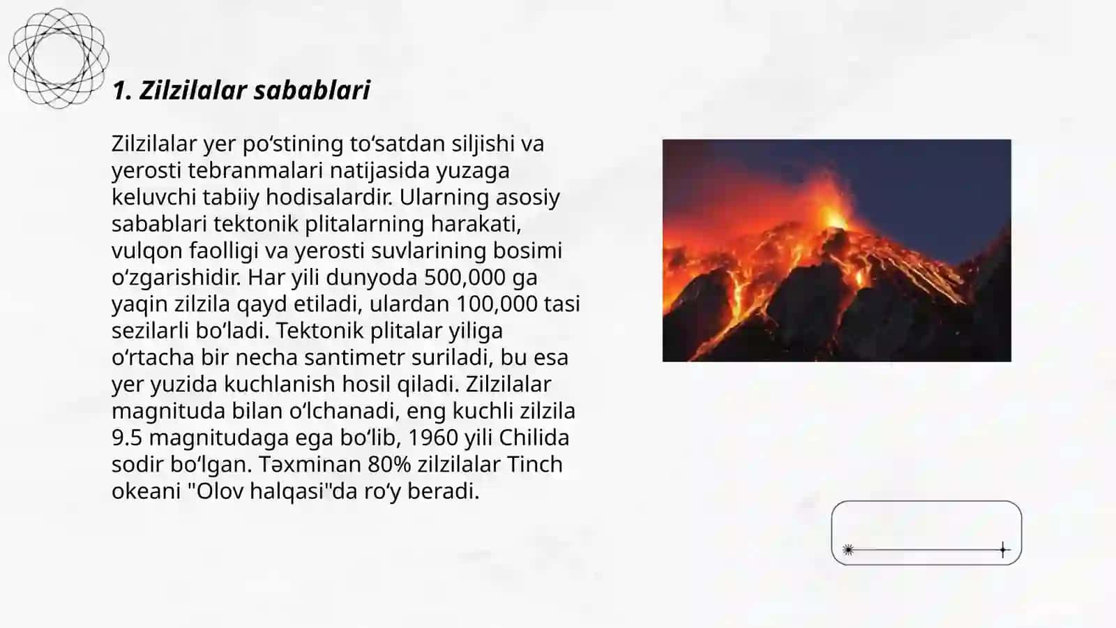Zilzila va vulqonlar 3