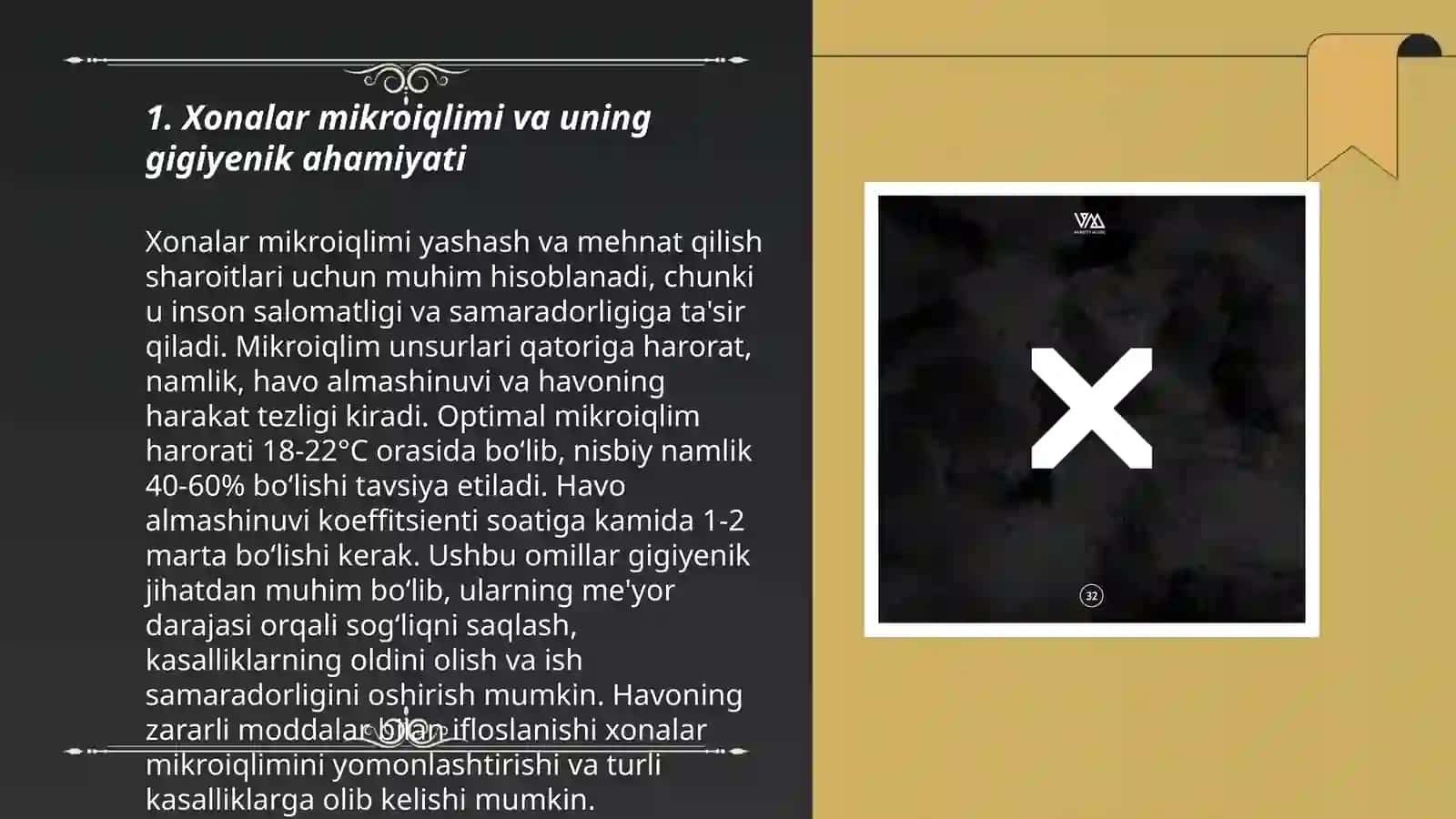 Xonalar mikroiqlimli koʻrsatkichlarni tekshirish va gigiyenik baholash 3