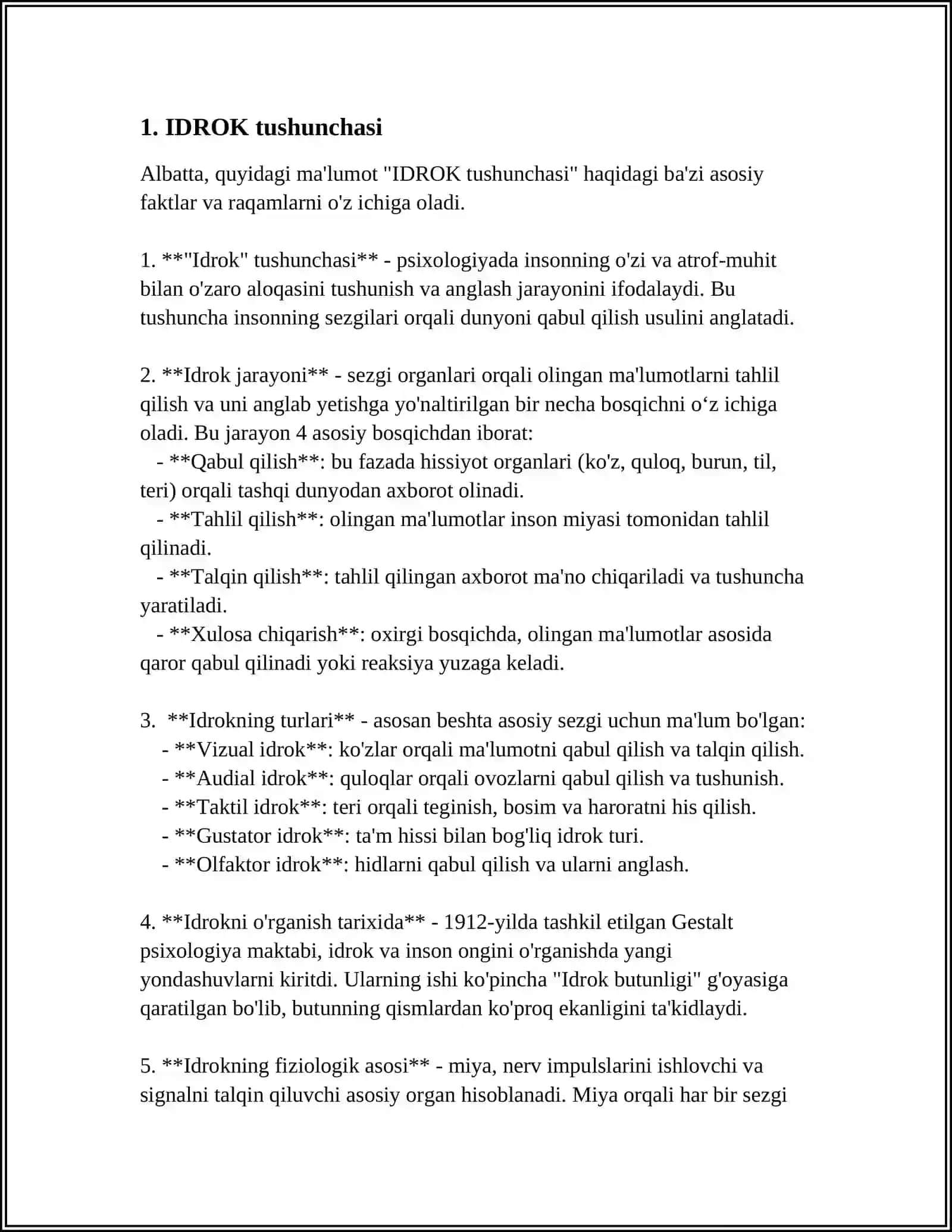 IDROK HAQIDA TUSHUNCHA VA UNING XUSUSIYATLARI 3