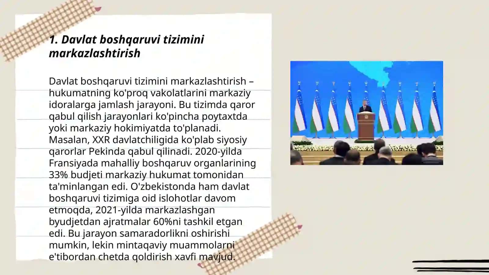 Davlat boshqaruvi tizimini markazlashtirish 3