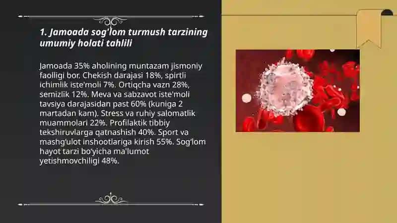 Jamoada sog'lom turmush tarzini tahlil qilish 3