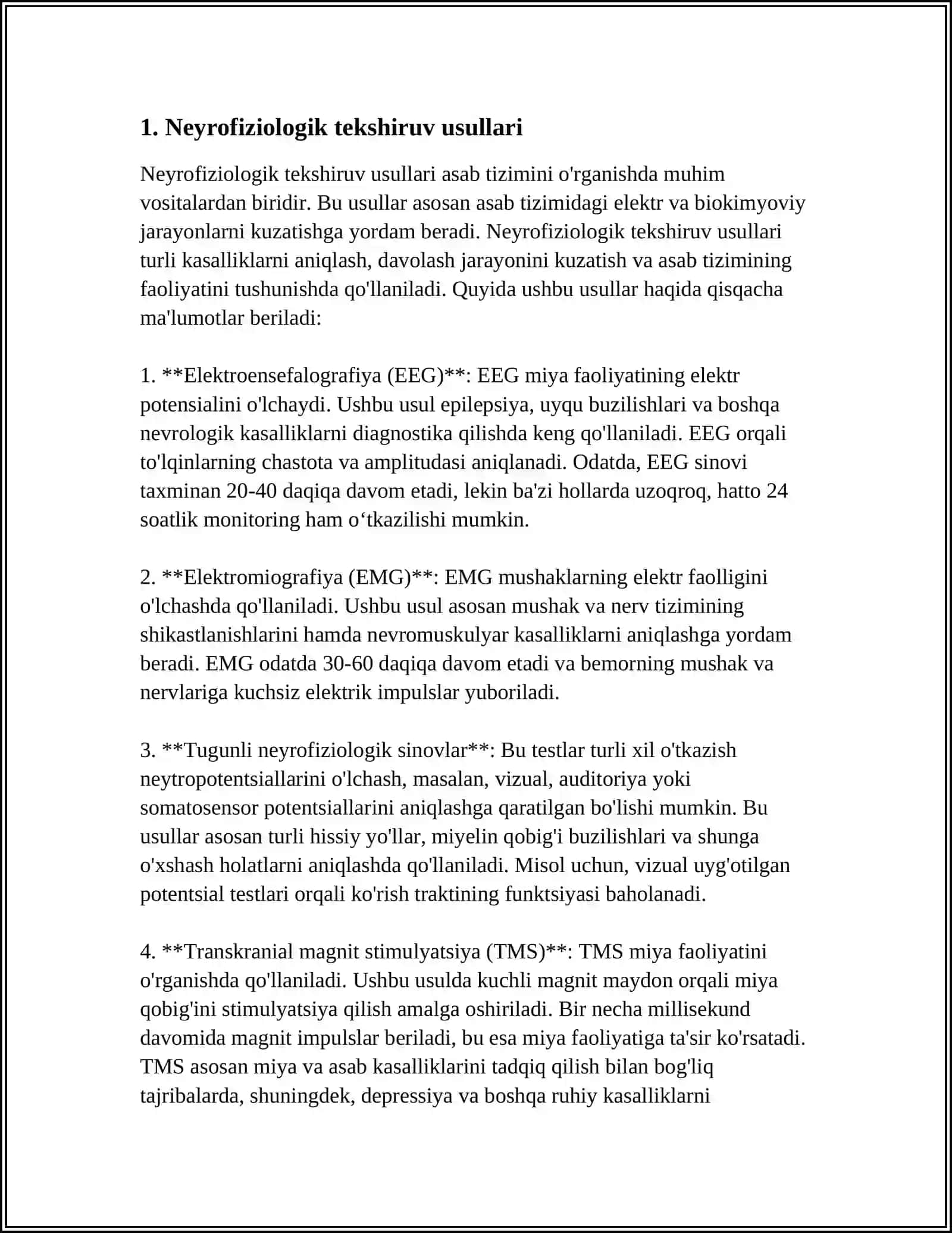MARKAZIY ASAB SISTEMASINI TEKSHIRISH USULLARI 3