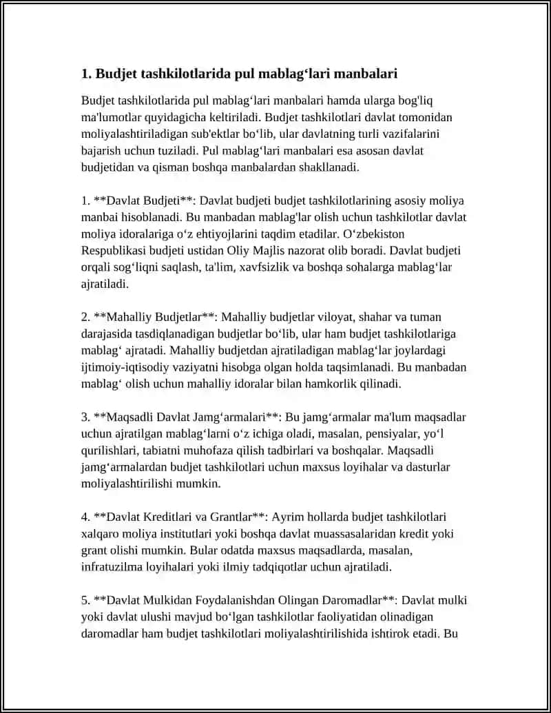 BUDJET TASHKILOTLARIDA PUL MABLAG‘LARI 3