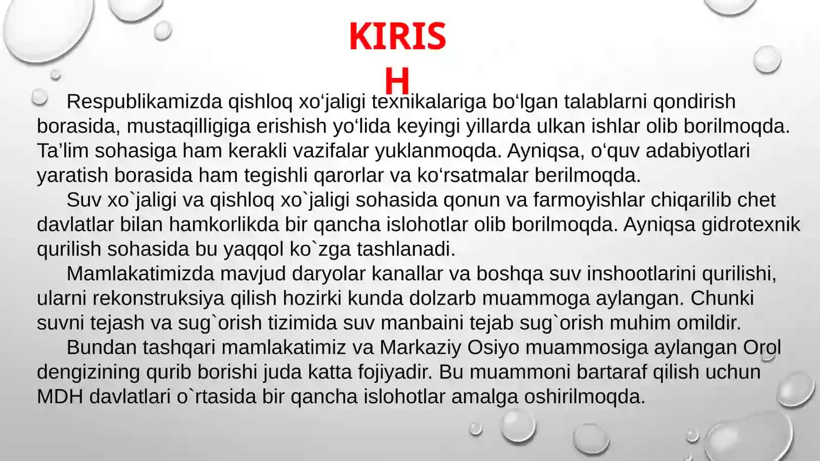 GIDROMELIORATIVQURILISHDA POLIMERBETON VA POLIMER QO`SHIMCHALI BETONLARNI ISHLATISH TAJRIBASI VA KELAJAGI 3