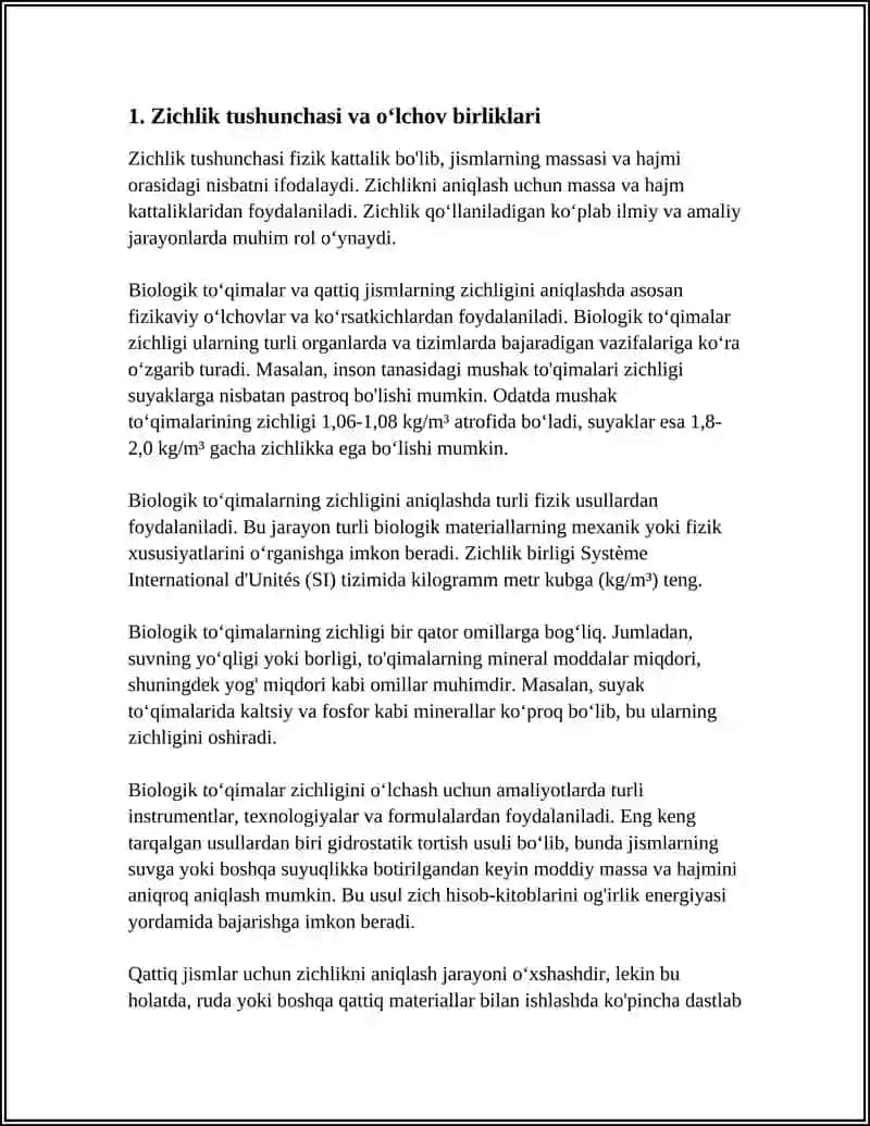 BIOLOGIK TO'QIMALAR VA QATTIQ JISMLARNING ZICHLIGINI ANIQLASH 3