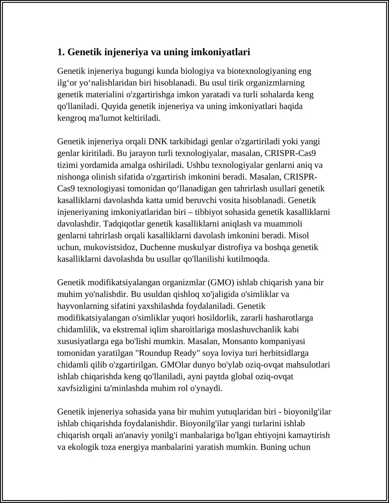 GENETIK INJENERIYA VA BIOTEXNOLOGIYA HAQIDA TUSHUNCHA 3