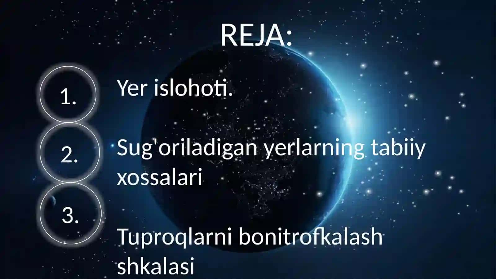 Yer kadastri va bonitrovkasi fanidan taqdimoti 3