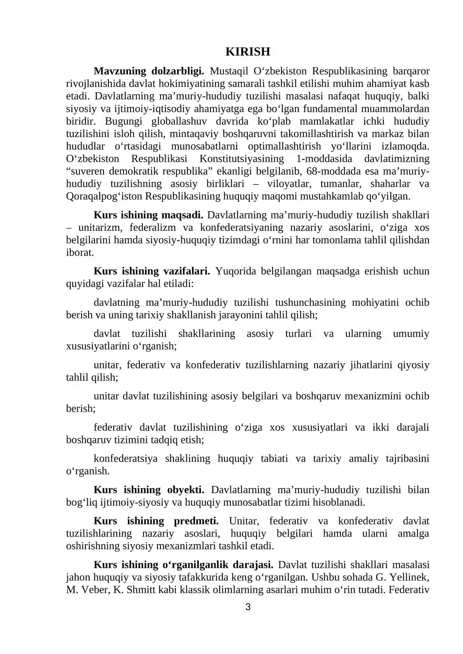 Dаvlаtlаrning mа’muriy-hududiy tuzilishi: unitаrizm, federаlizm, konfederаtsiyа 3