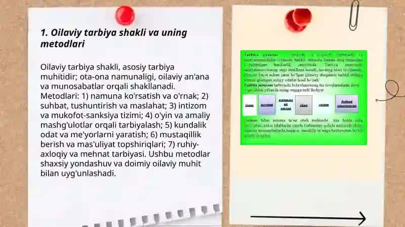 Tarbiya jarayonining shakllari va metodlari 3