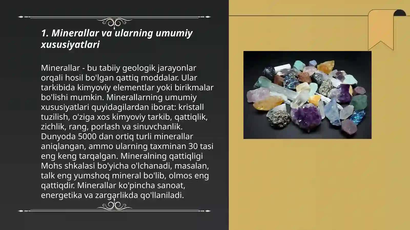 Minerallar va ularning kimyoviy tarkibi 3