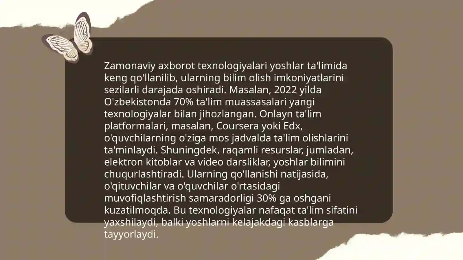 Zamonaviy axborot texnologiyalarning yoshlar ta'limida o'rni va ahamiyati 3
