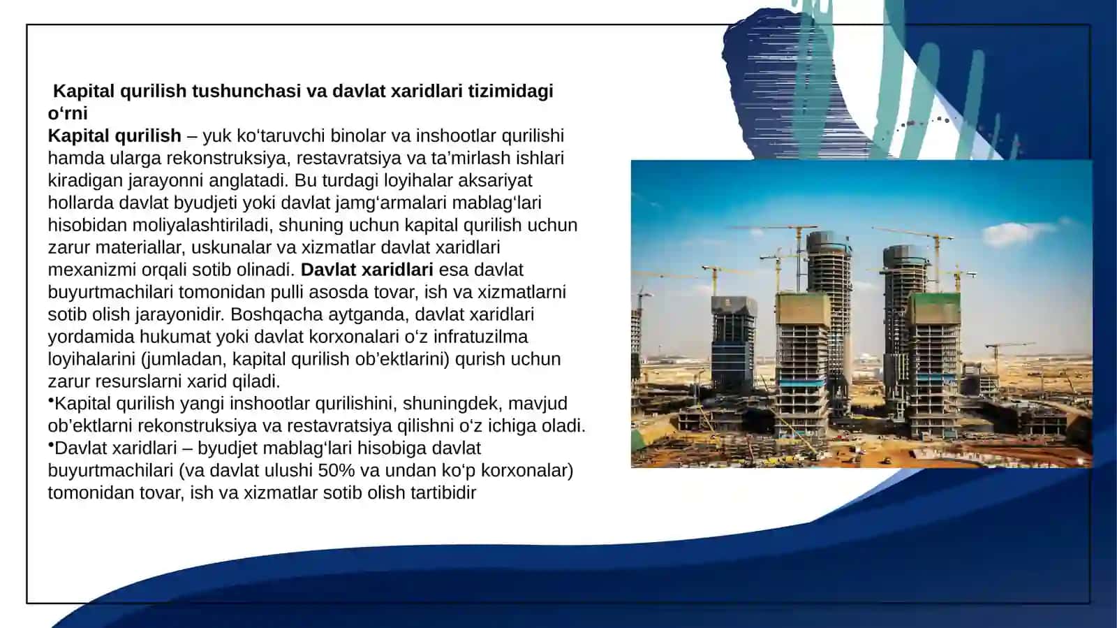 Kapital qurilishda tanlov va tender savdolari 3