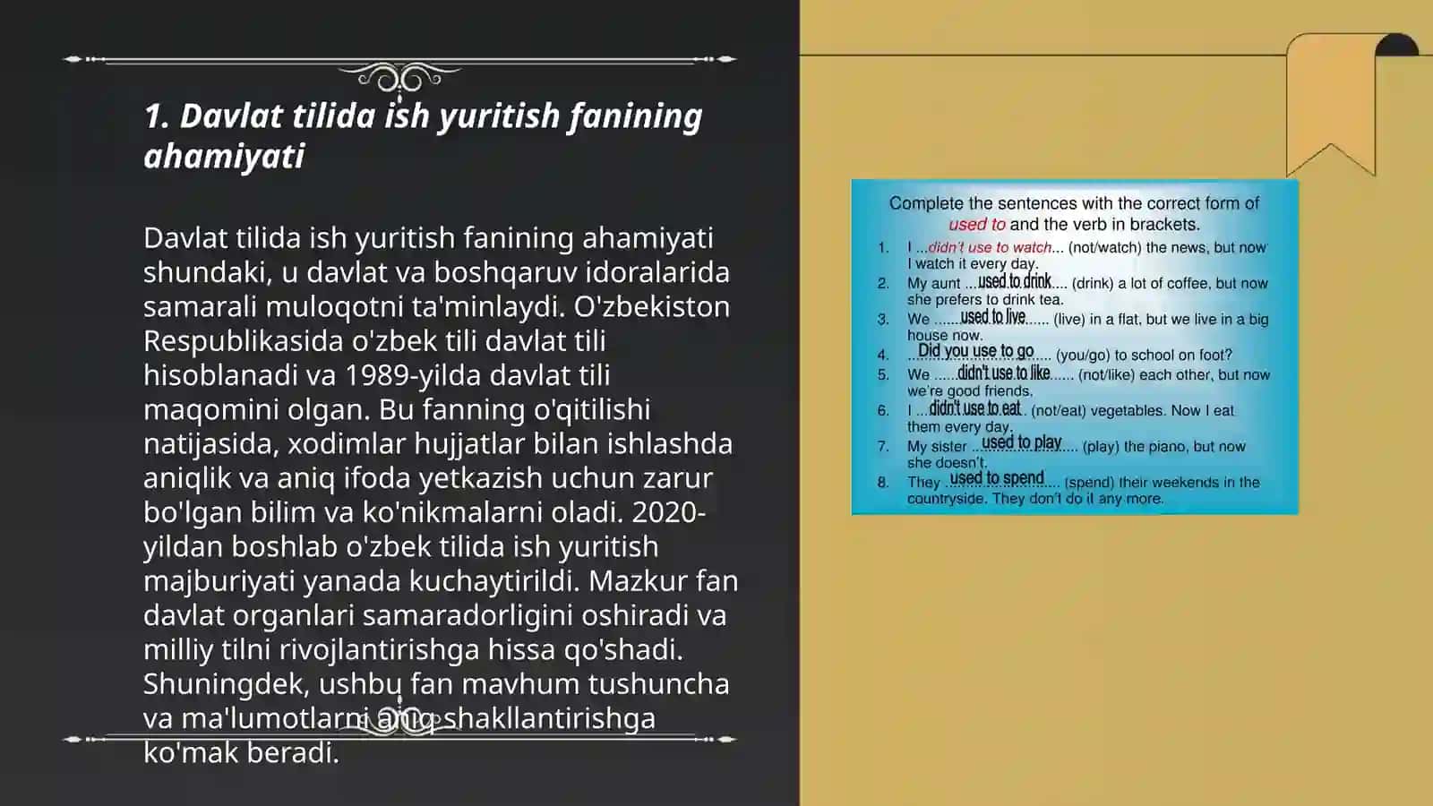 Davlat tilida ish yuritish fanining maqsadi va vazifalari 3