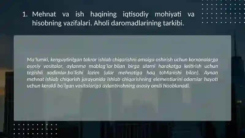 Mehnat va ish haqi hisobi 3