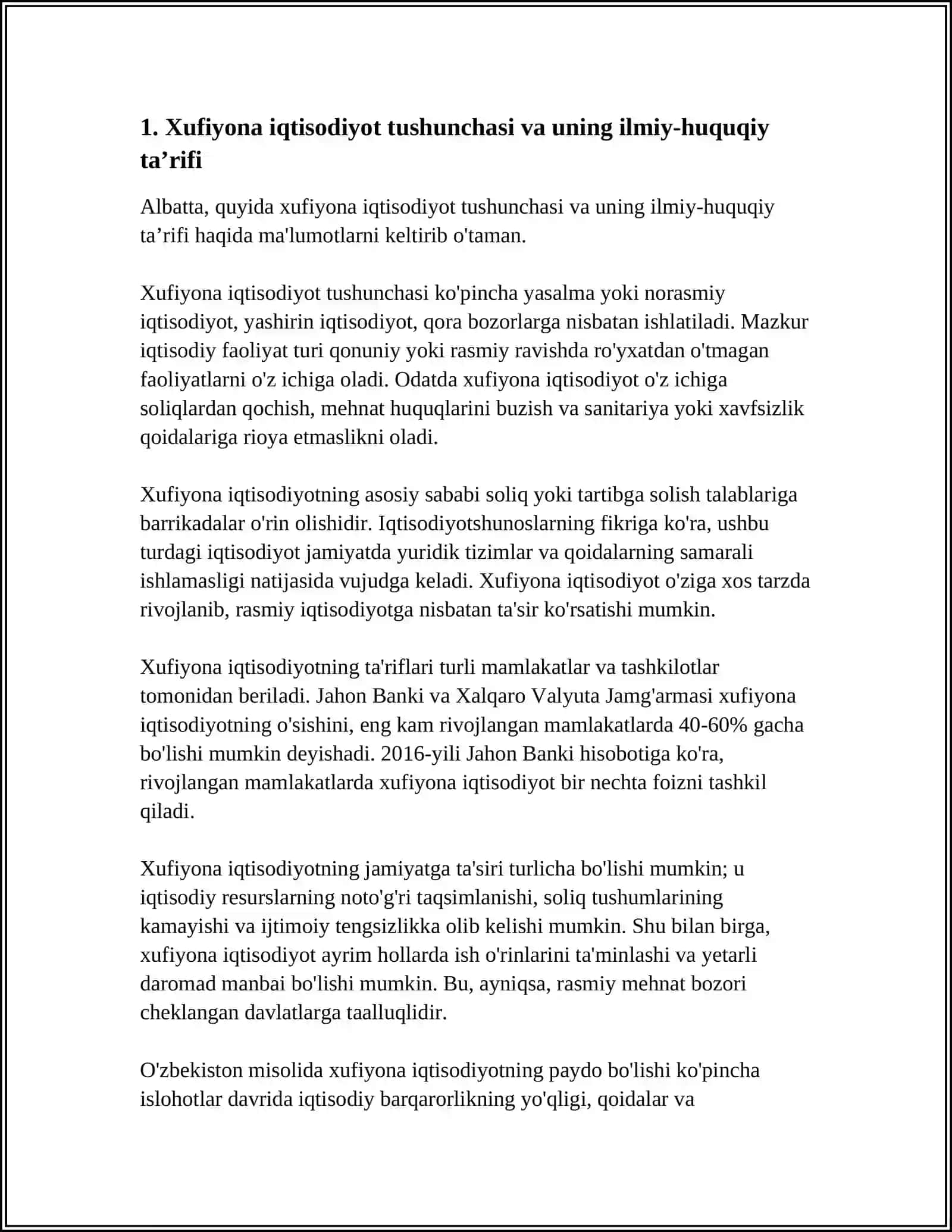 XUFIYONA IQTISODIYOT,UNING BELGILARI VA IJTIMOIY-IQTISODIY OQIBATLARI 3