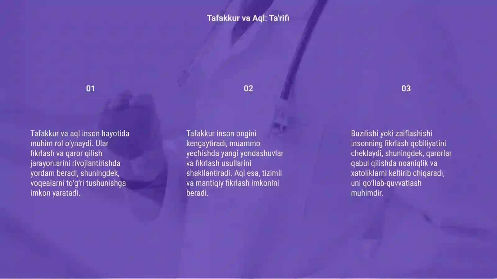 Tafakkur va aqlning buzulishi 3