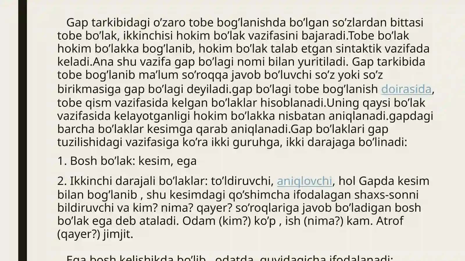 Ega va kesimning uslubiy tavsifi 3