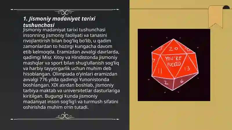 Jismoniy madaniyat tarixi 3