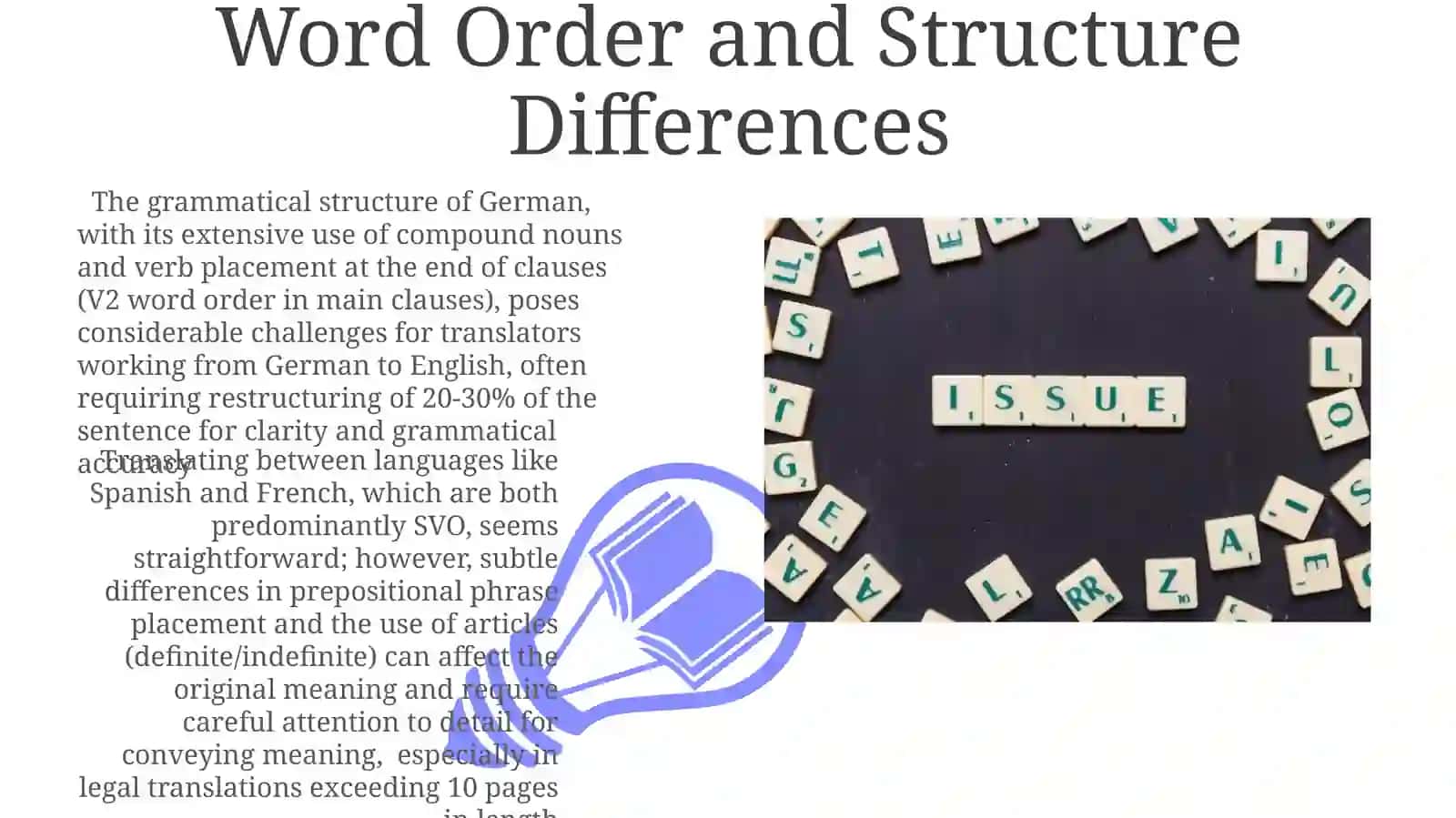 Choosing grammatical equivalency in translation 3