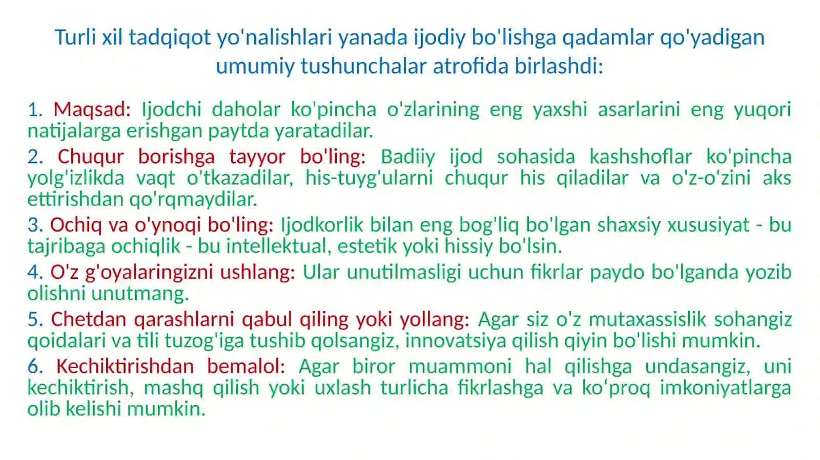 Shaxsiy ijod va ijodiy fikrlash vositalari 3
