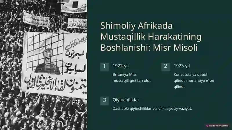 Shimoliy Afrikada Mustaqillik Harakati 3