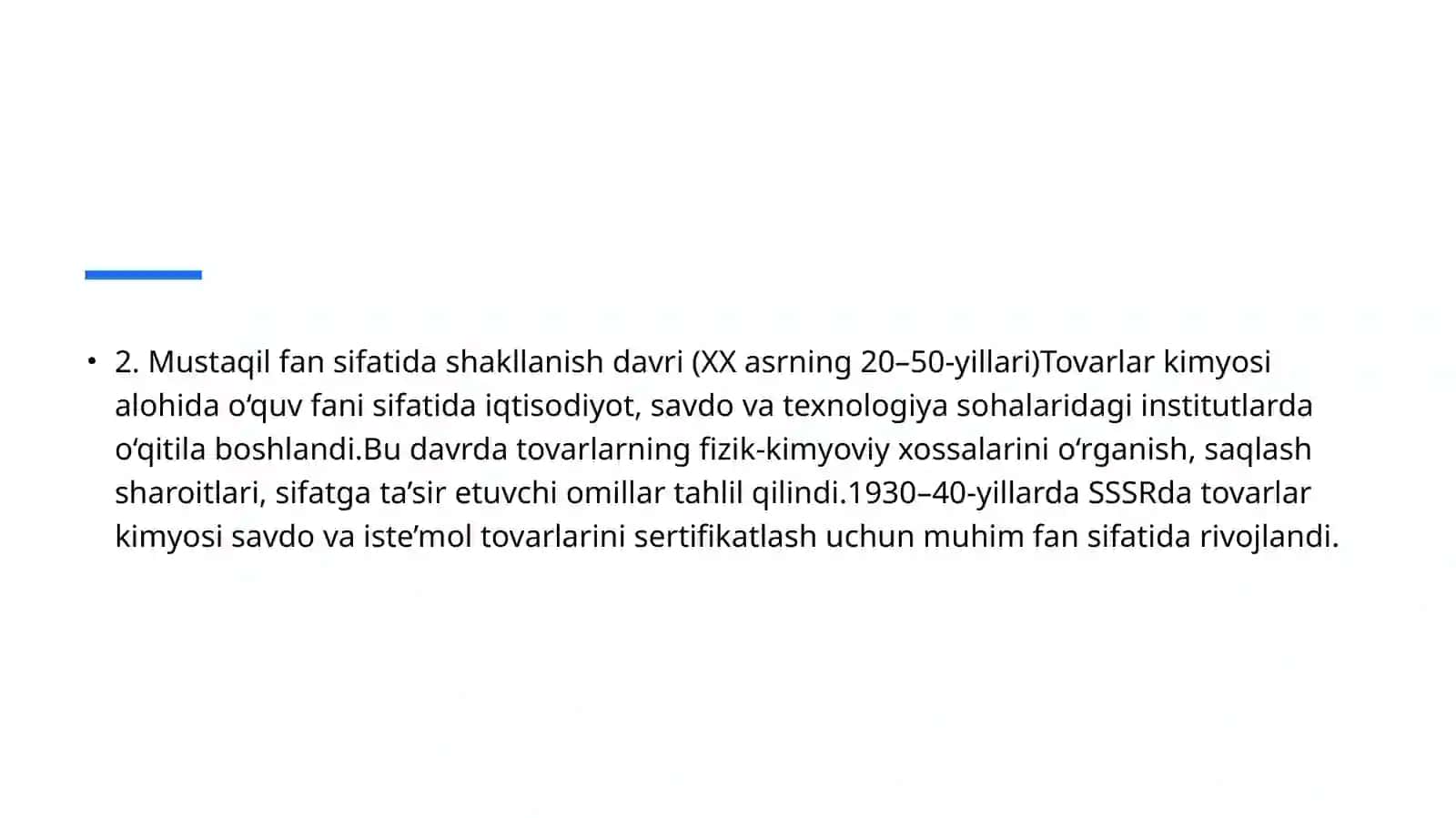 Tovarlar kimyosi 3