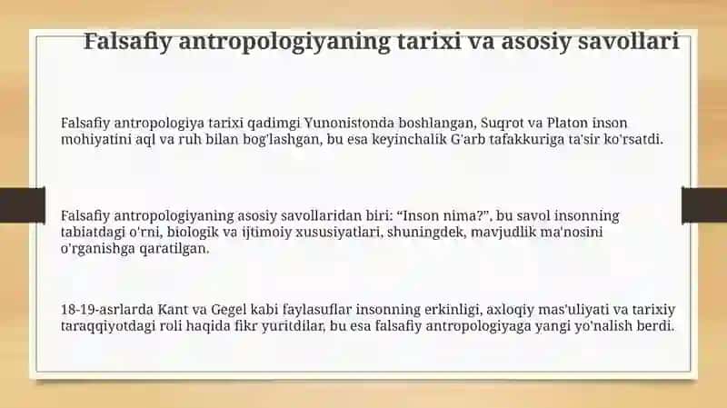 Inson falsafasi (Falsafiy atropologiya) 3