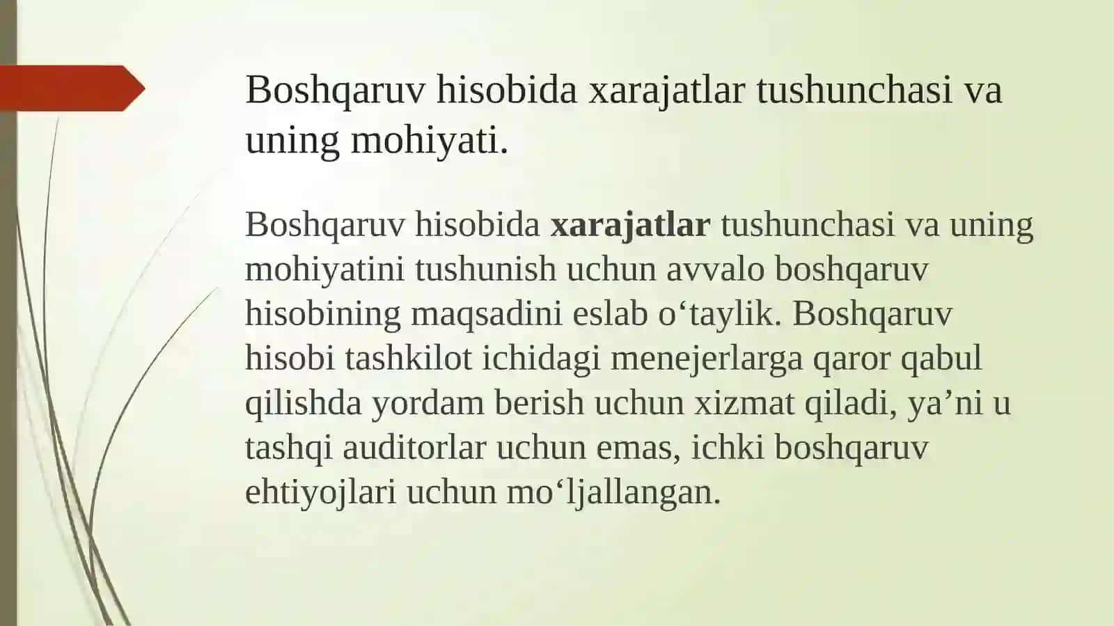 boshqaruv hisobida xarajatlar hisobini yuritish 3