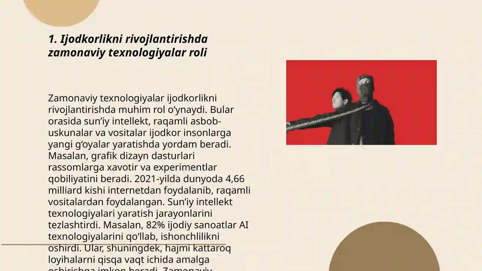 Zamonaviy texnologiyalar roli Ijodkorlikni rivojlantirishda 3