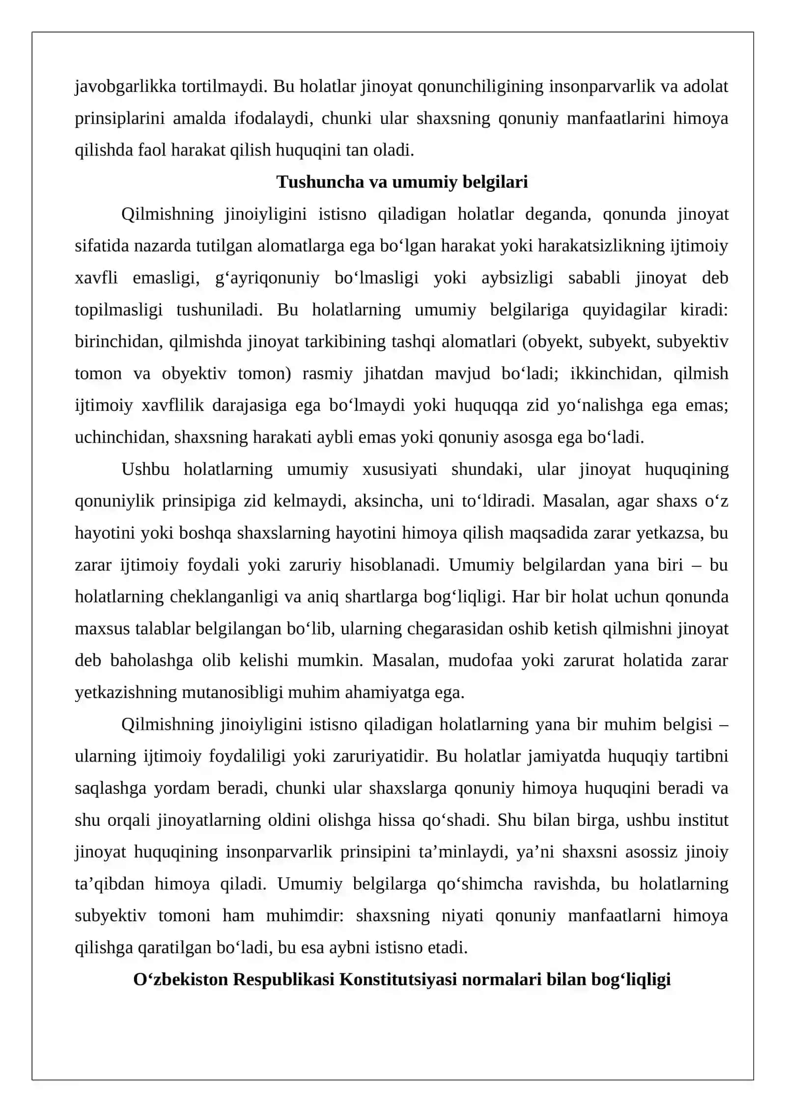 Qilmishning jinoiyligini istisno qiladigan holatlar 3