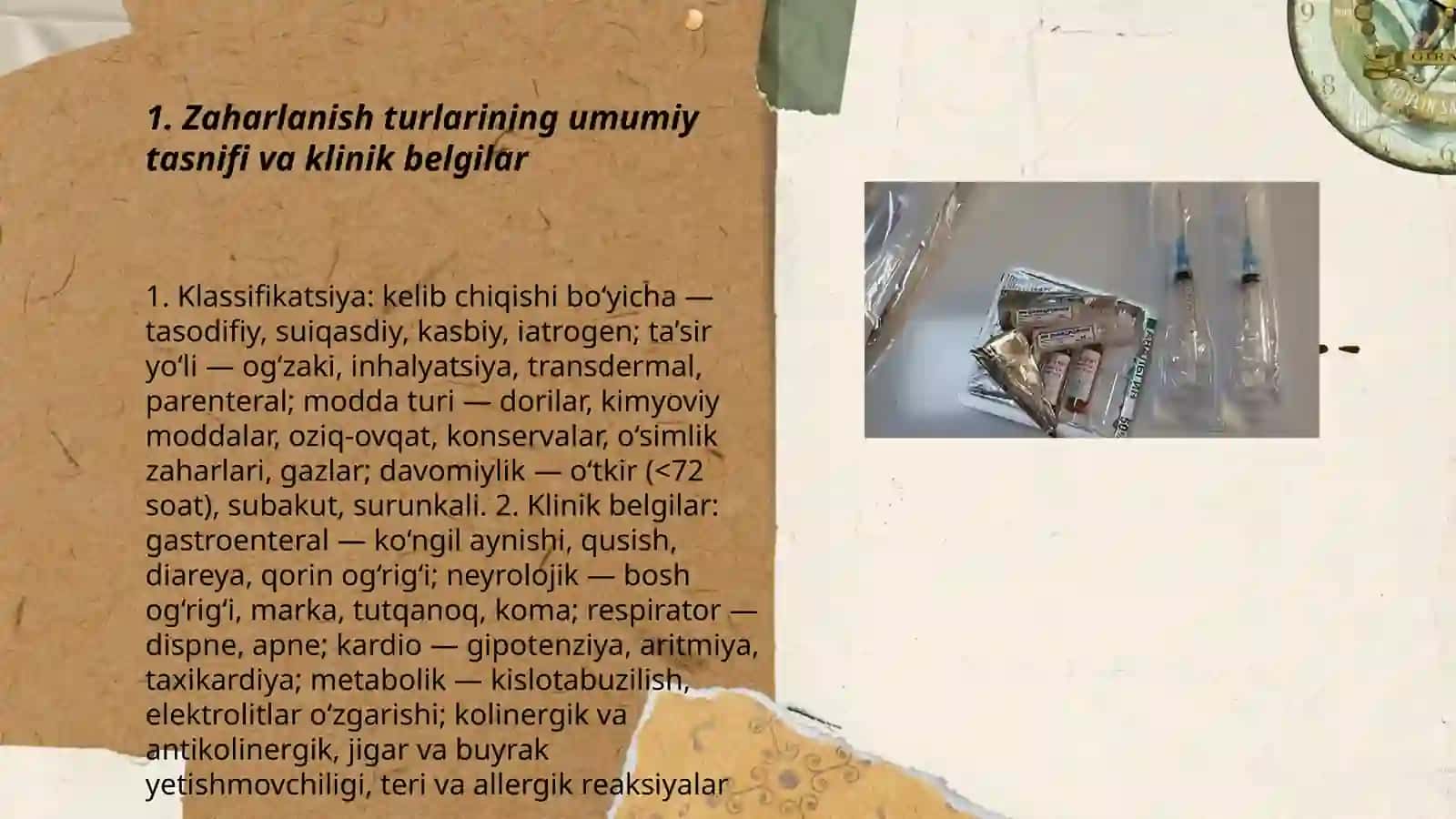 Zaharlanish turlari. Dori darmonlardan, oziq ovqatlar, konservalardan zaharlanish 3