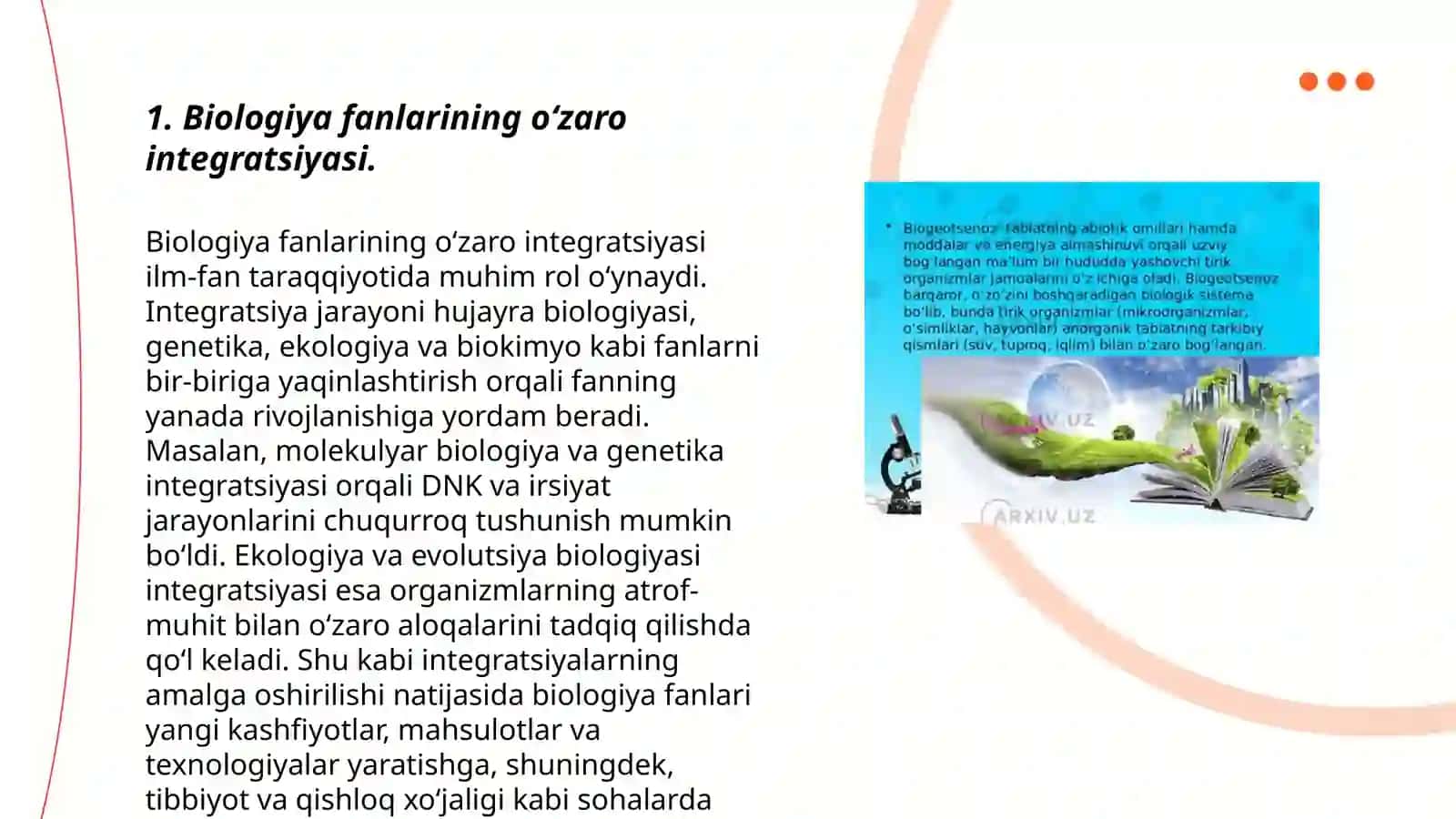 Biologiya fanlaridagi integratsion jarayonlar va uning ta'limdagi ahamiyati 3