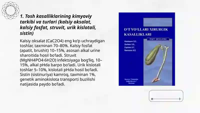 Tosh kasalliklarining kimyoviy asoslari 3