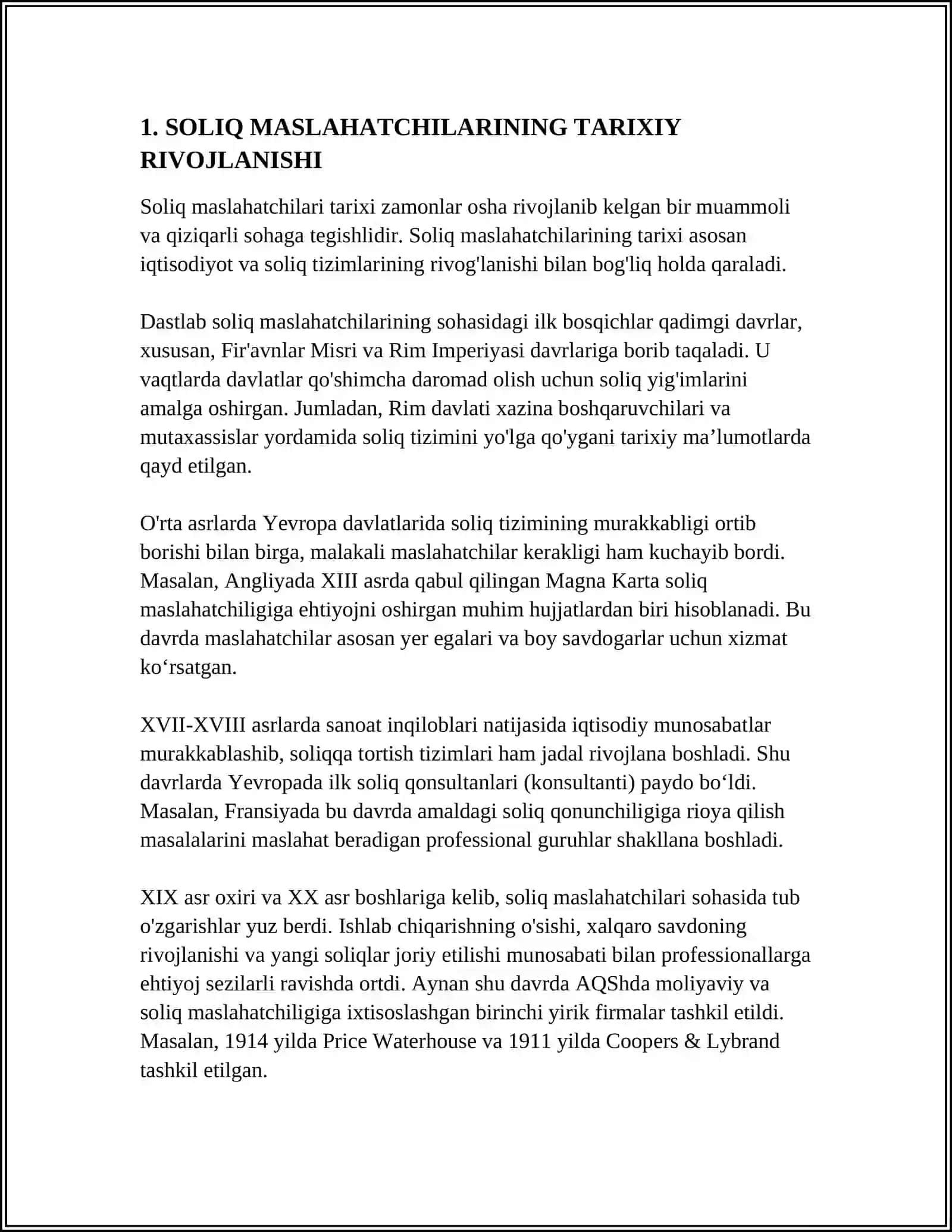 SOLIQ MASLAHATCHILARI TASHKILOTI, UNING VAZIFALARI, HUQUQ VA MAJBURIYATLARI OʻZBEKISTON YAPONIYA MISOLIDA 3