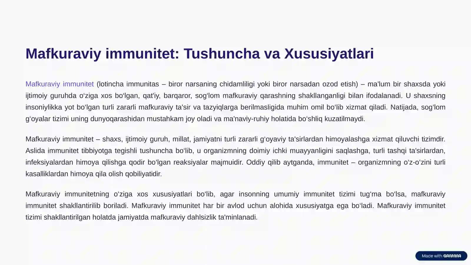 YOSHLARDAMAFKURAVIY IMMUNITETNI MUSTAHKAMLASHDA MILLIYG‘OYANING AHAMIYATI 3
