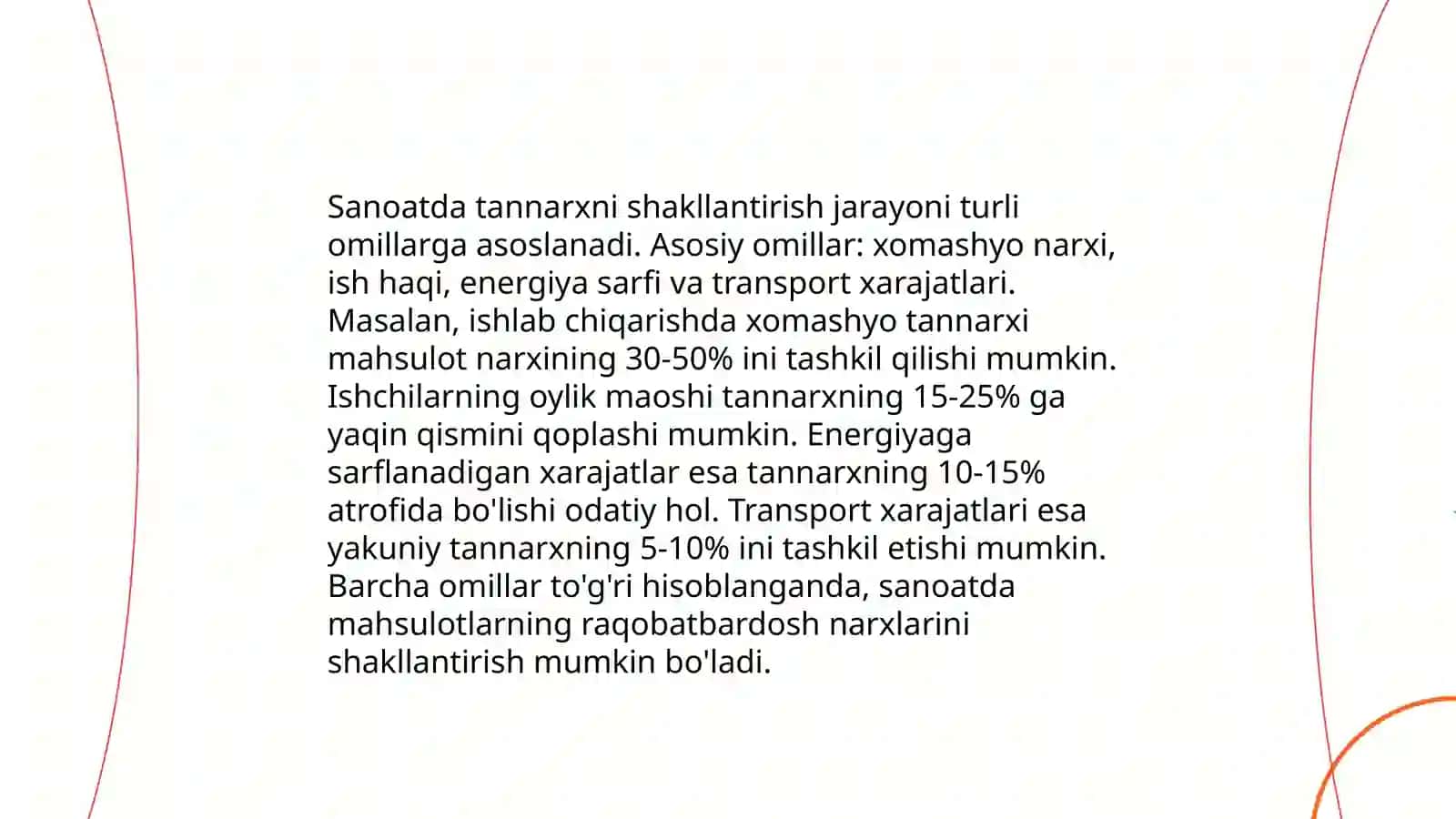 Sanoatda tannarx 3