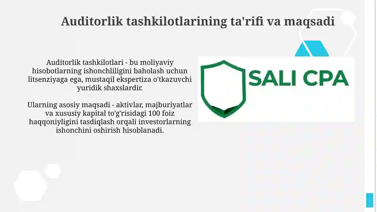 Auditorlik tashkilotlarining professional xizmatlari 3