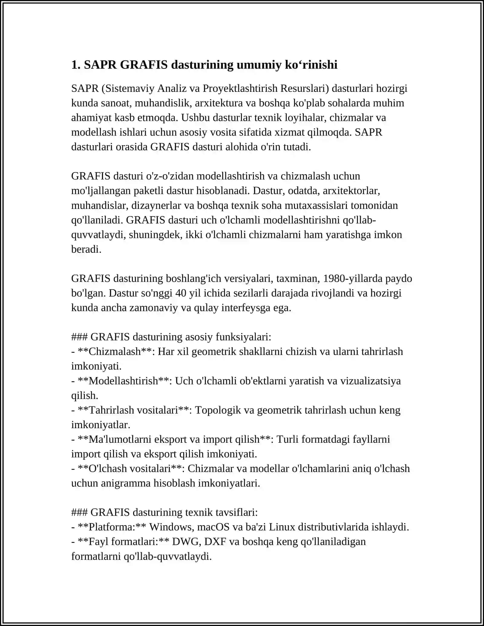 SAPR GRAFIS 3