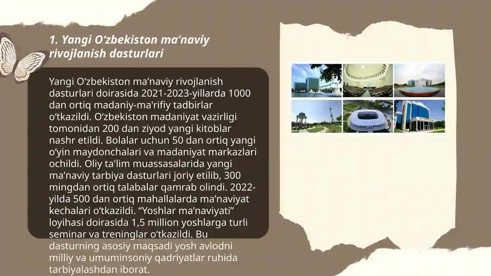 Yangi Oʻzbekistonda amalga oshirilayotgan maʼnaviy oʻzgarishlar 3