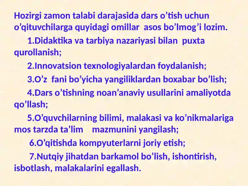 Dars ta’limini tashkil etishning asosiy shakllari 3