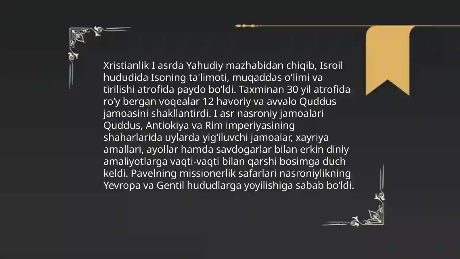 Xiristianlik dini tarixi va asosiy gʻoyalar 3