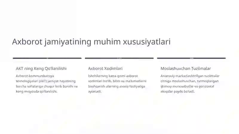 Axborotlashtirilgan jamiyat 3
