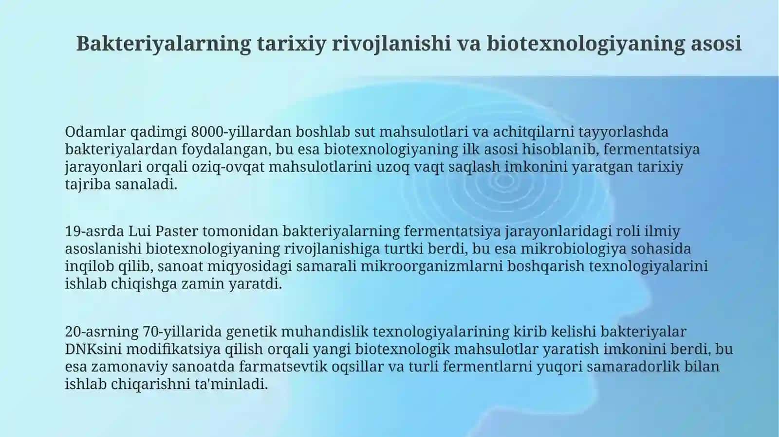 Bakteriyalardan sanoat va qishloq xo‘jaligida foydalanish 3