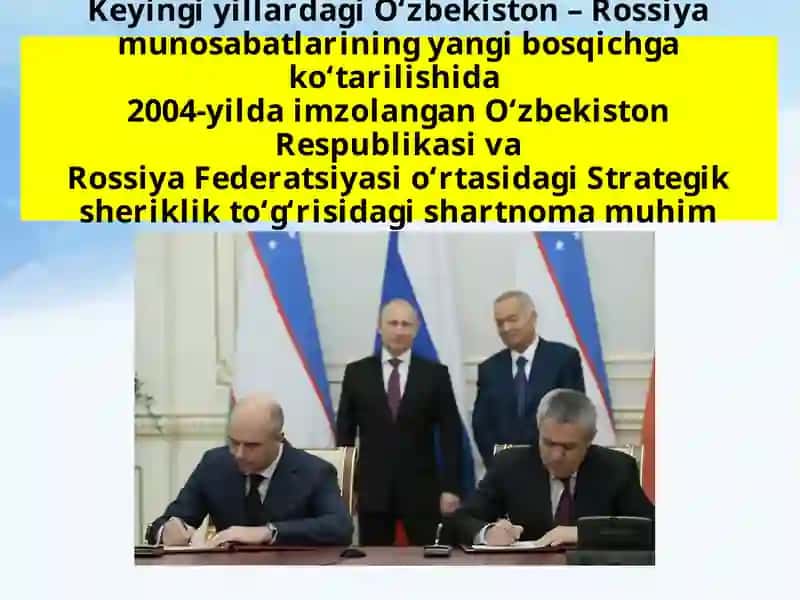 O‘zbekiston Respublikasining Rossiya, Xitoy va AQSh bilan o‘zaro munosabatlari 3