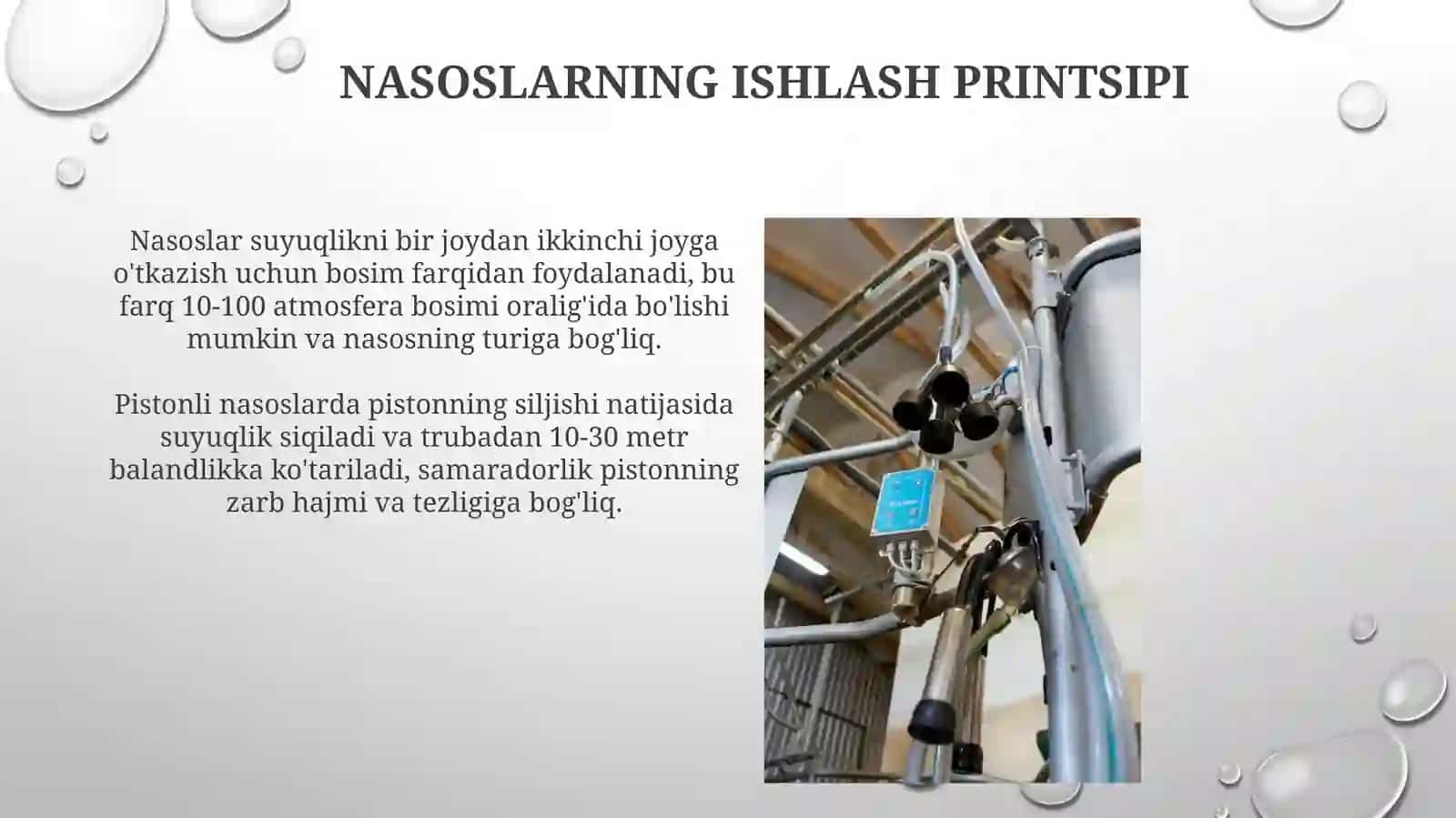 Suv nasoslari va suv kutargichlarni o'rganish 3