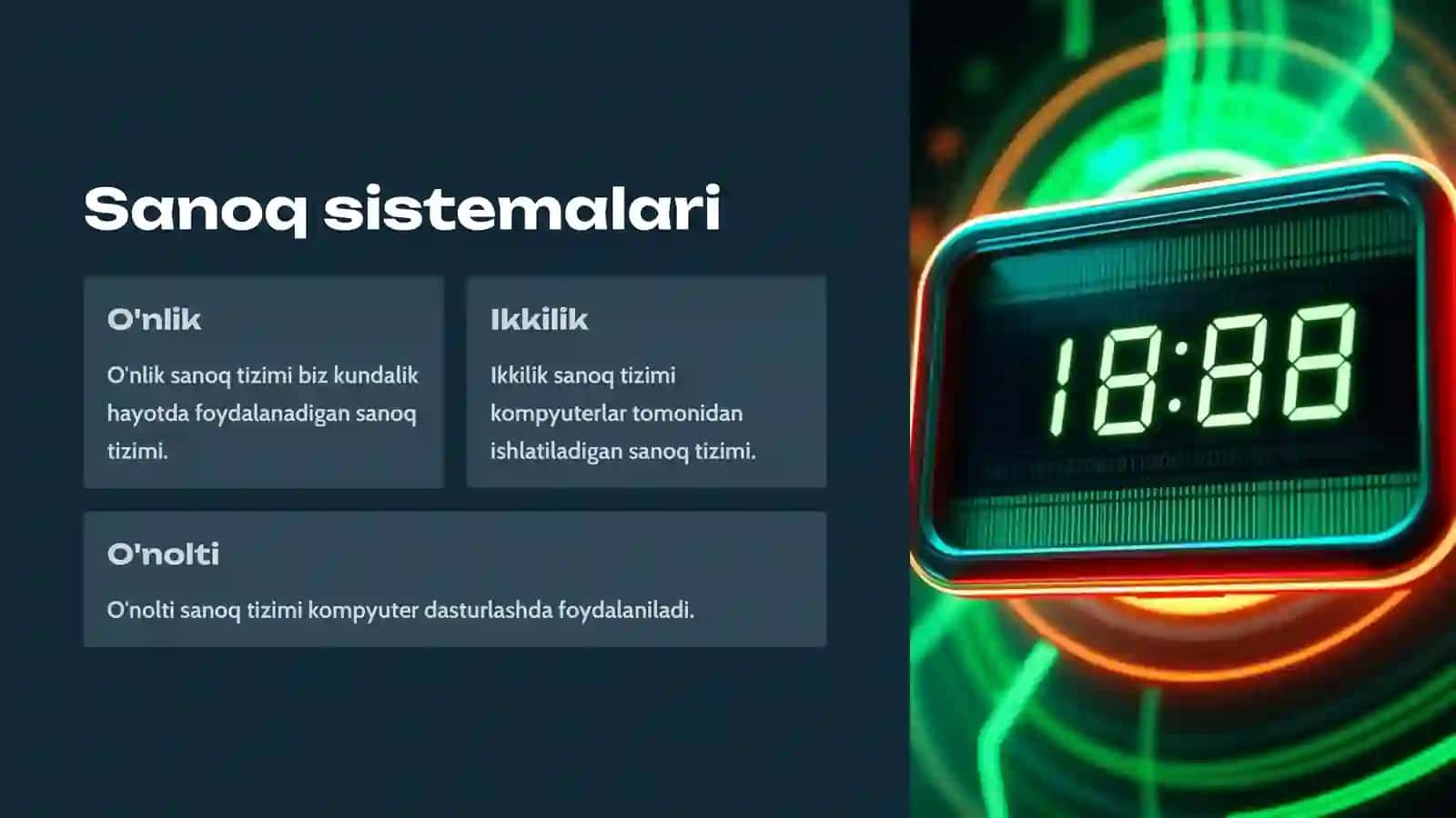 Axborot turlari, sanoq sistemalari va texnika xavfsizligi 3