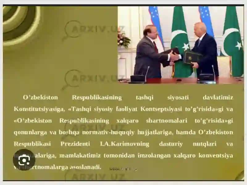 O‘zbekiston Respublikasining tashqi siyosatining muhim yo‘nalishlari. O‘zbekistonning jahon hamjamiyatida tutgan o‘rni. Tolerantlik tushunchasining mazmun-mohiyati va mamlakat taraqqiyotidagi ahamiyati 3