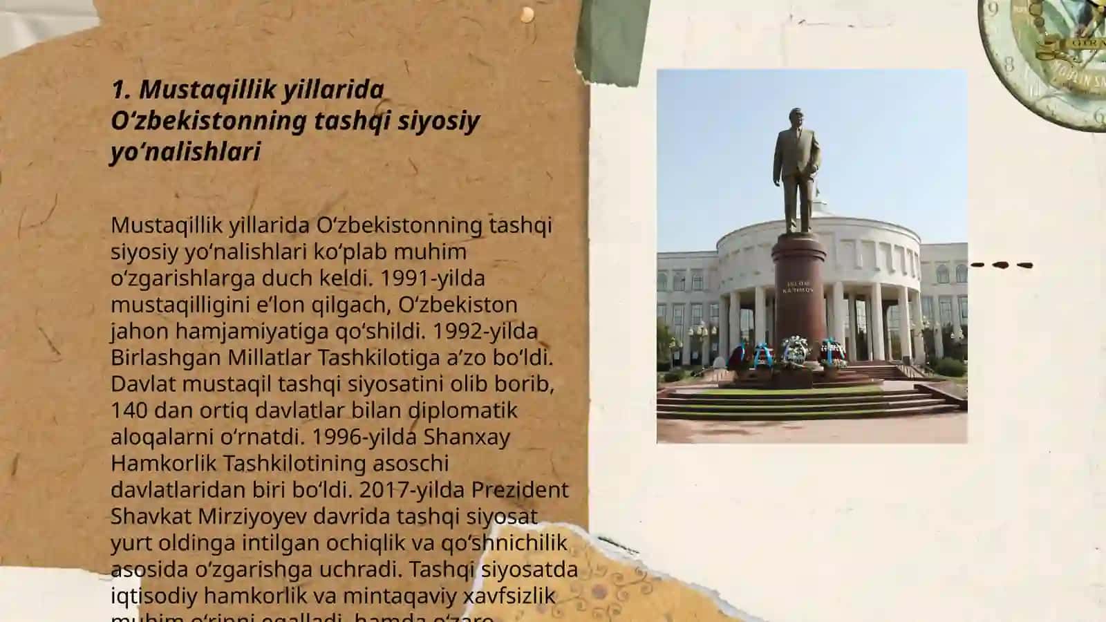 Islom Karimov davrida Oʻzbekistonda tashqi siyosat 3